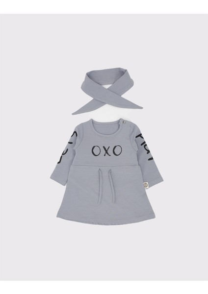 'oxo' Baskı Desenli Bebek Elbisesi ve Sac Bandı modelleri