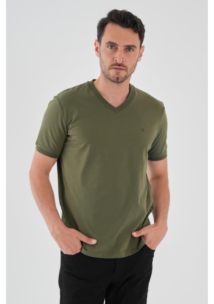 Pierre Cardin V Yaka Basic T-shirt