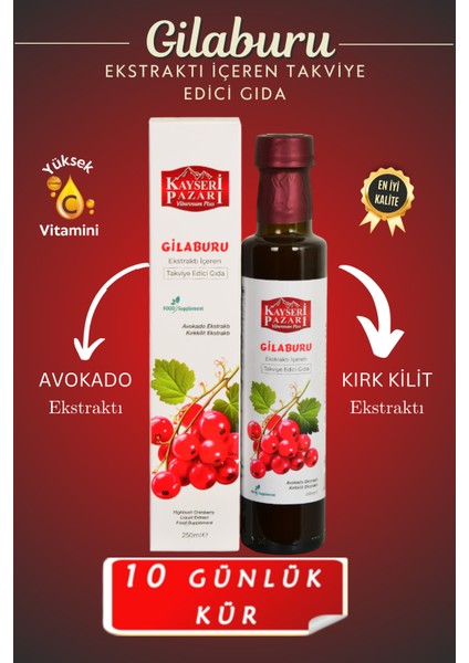 Pazarı Gilaburu Ekstraktı Avokado Kırkkilit Ekstraktı 250 ml
