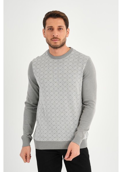 Alexandergardı Bisiklet Yaka Desenlı Regular Fit Kazak (E24-EZE-01)