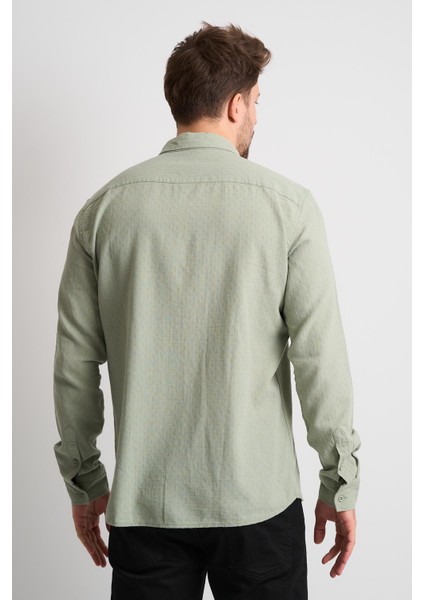 Alexandergardı Dokulu Erkek Keten Gömlek fırsatları