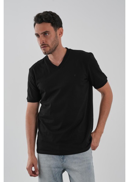 Pierre Cardin V Yaka Basic T-shirt