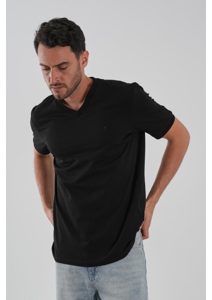 Pierre Cardin V Yaka Basic T-shirt