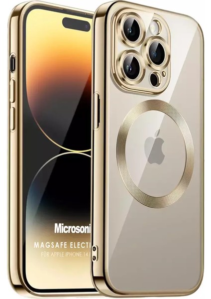 IPHONE 14PRO Metal Görünümlü Magsafe Uyumlu Kılıf
