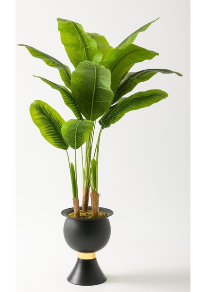 Yapay Muz Ağacı 200 cm 17 Yaprak Balon Saksı