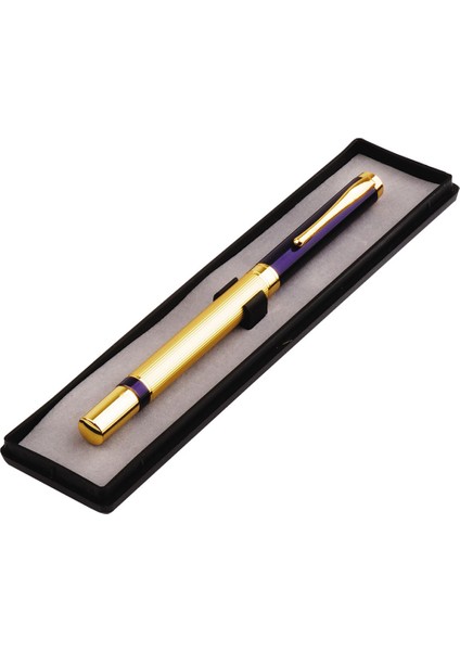 Kutulu Lacivert Gold Tasarım Roller Kalem