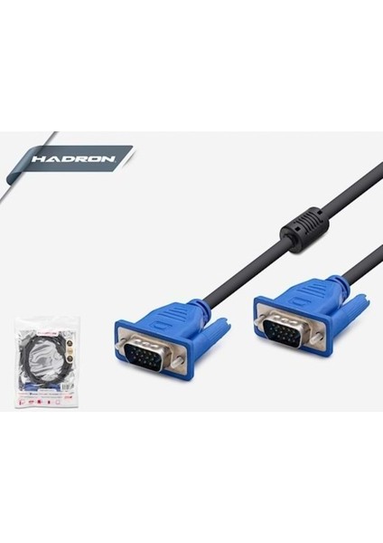 HDX7845 VGA (M) To VGA (M) Kablo Od6.0 3+4 1.5m Siyah