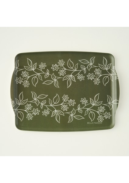 Leaf Melamin Tepsi Yeşil (42X31 Cm)