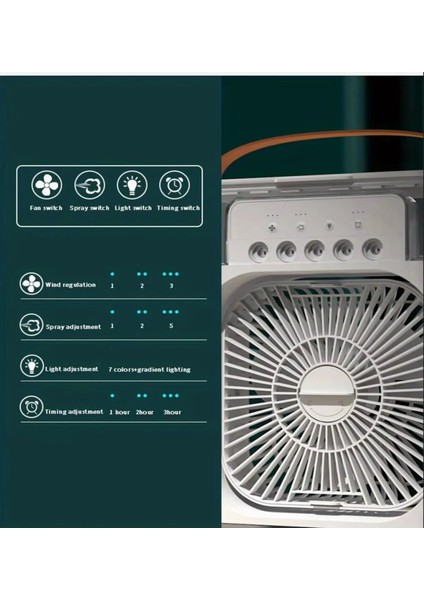 Buzlu Fan Tasınabilir Su Buharı Püskürtmelı Klıma Serınletıcı Vantılatör Oda Hava Nemlendirici indirimleri