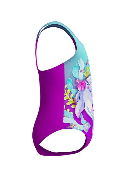 Speedo Plmt Pt 1 Pc If Blue Kız Çocuk Mayosu 8-00373918255 Mavi