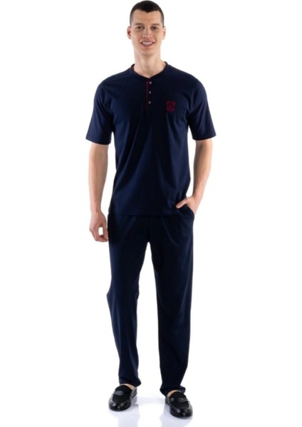 D's Damat 02000 Kısa Kol 3'lü Erkek Pijama Takımı