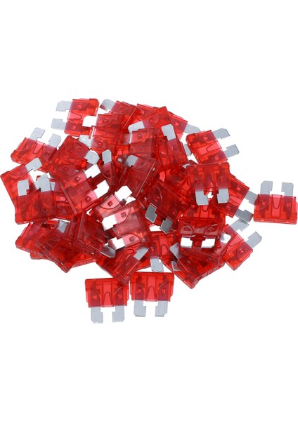 50X Motosiklet Araba Atc Ato Blade Sigorta Sigorta Kırmızı 10A (Yurt Dışından)
