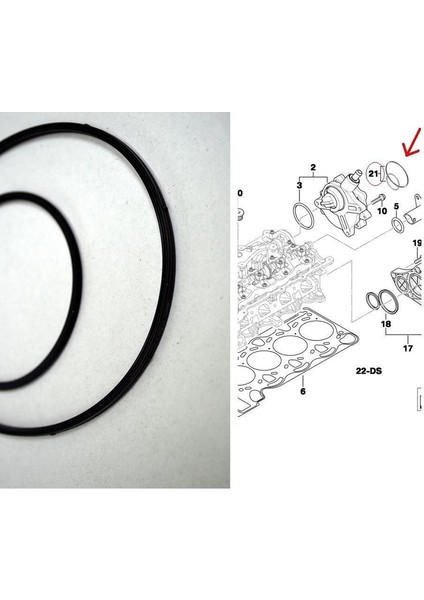 2 Adet Araba Vakum Pompası Conta Contası 11667509080 Bmw E81 E87 E46 E90 E91 E60 X3 (Yurt Dışından)