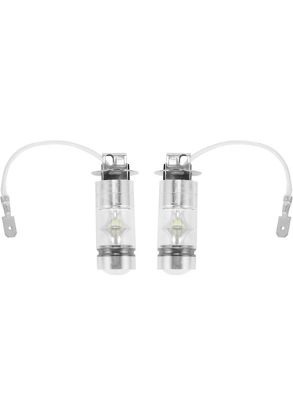 2 Adet 6000K Beyaz LED H3 100W 2323 Araba Sis Ampulü Drl (Yurt Dışından)
