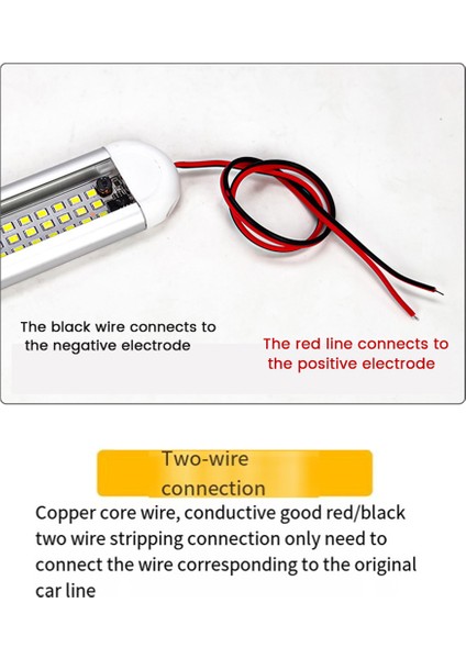 120LED Araç Iç Işık Çubuğu Şerit On/off Anahtarı ile Kamyon Rv Van Kamyon Tekne Karavan Okuma Lambası 12 V-85 V 2 Adet (Yurt Dışından)