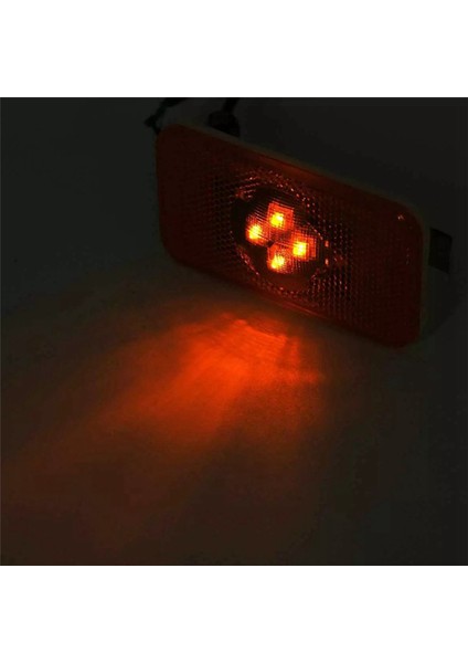10 Adet 24V Araba Kamyon LED Yan Işaret Lambası Amber Gösterge Lambası 4 LED Volvo Kamyonlar Fm/fh Için (Yurt Dışından)