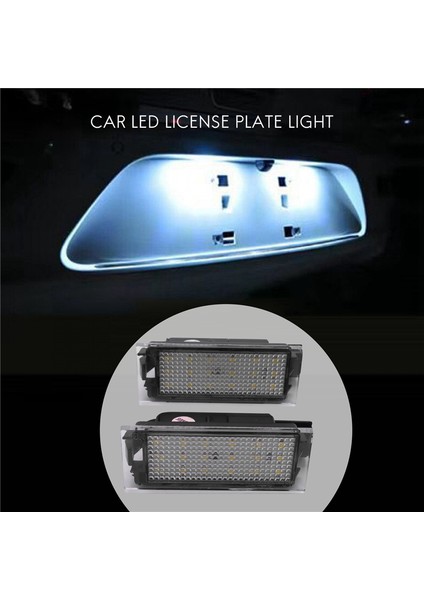 2 Adet Araba LED Numarası Plaka Işığı Renault Megane 2 Clio Laguna 2 Megane 3 Twingo Master Vel Satis (Yurt Dışından) fiyatları