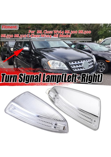 Araba Kapı Dikiz Aynası Lambası Dönüş Sinyali Mercedes Benz C-Class W204 Ml-Class W164 ML300 ML500 ML550 2048200721 (Yurt Dışından)