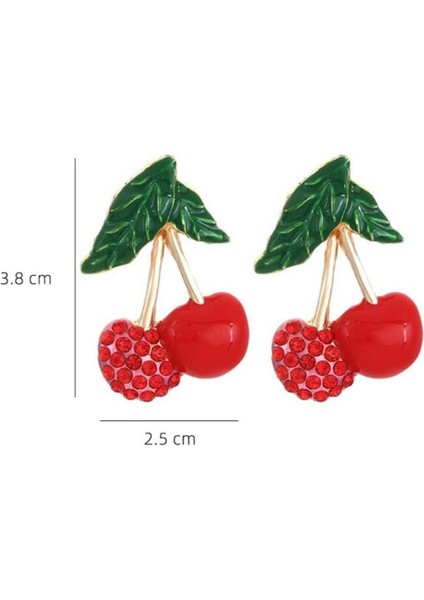 Taşlı Tatlı Kiraz Küpe modelleri