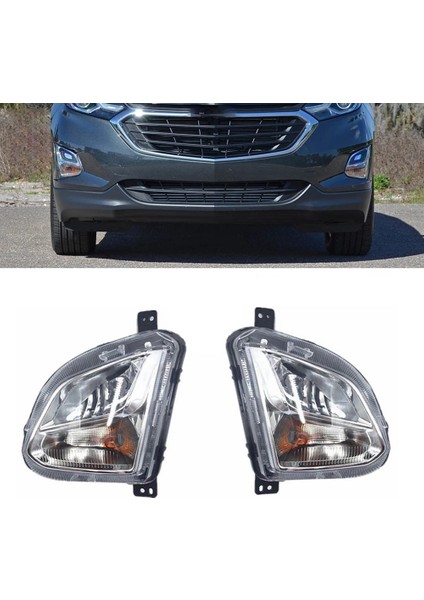 Araba Ön Sol Drl Sis Lambası Chevrolet Equinox 2018-2020 Için Otomatik Sürüş Lambası Gündüz Çalışan Far Tampon Lambası (Yurt Dışından)