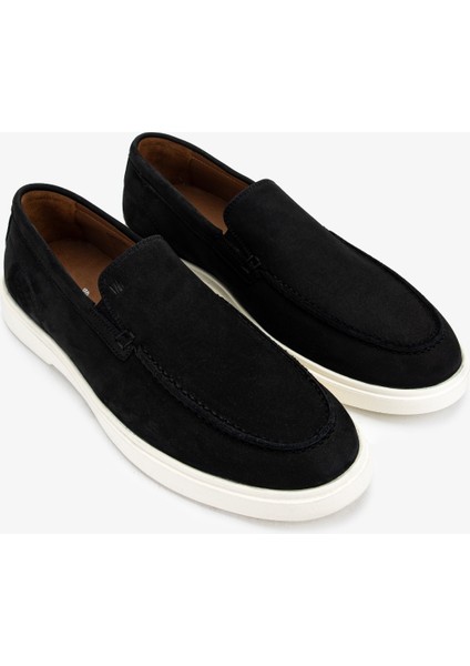 Erkek Hakiki Deri Siyah Nubuk Loafer Ayakkabı 233 5221 Erk Ayk Y25 Sıyah Nbk fiyatları