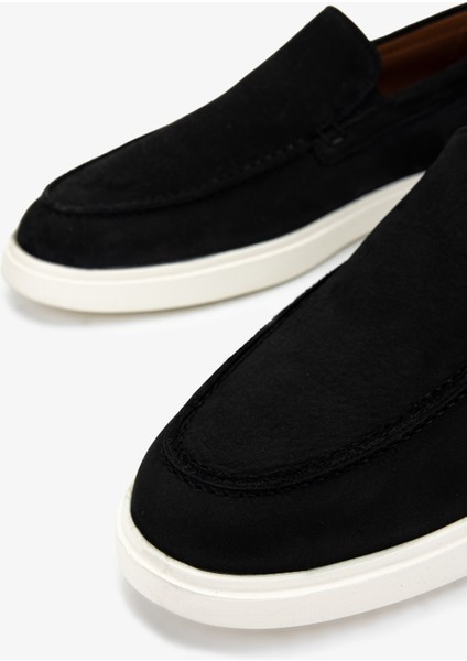 Erkek Hakiki Deri Siyah Nubuk Loafer Ayakkabı 233 5221 Erk Ayk Y25 Sıyah Nbk modelleri
