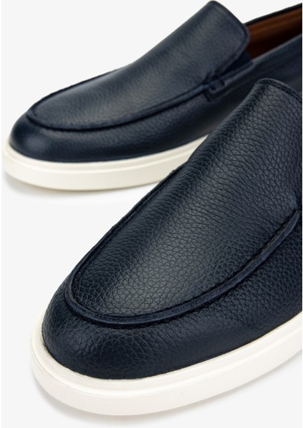 Erkek Hakiki Deri Lacivert Loafer Ayakkabı 233 5220 Erk Ayk Y25 Lacı Fltr modelleri
