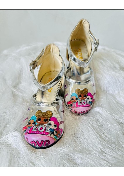 Topuklu Ayakkabı Kız Çocuklar İçin LOL Bebek Baskılı Orta Topuk Türkiye Üretimi
