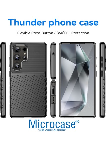 Samsung Galaxy S25 Ultra ile Uyumlu Thunder Serisi Darbeye Dayanıklı Silikon Kılıf -AL3421 fiyatları