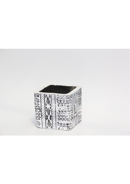 Kaktüs Saksısı - El Yapımı Arkaik Beyaz Renk fiyatları