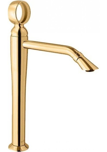 Italyan Webert Opera Yüksek Lavabo Bataryası - Altın - Sifon Kumandalı
