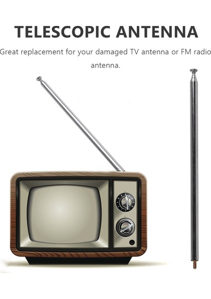 Fm Radyo Tv Için 98CM 38.5" 7 Bölüm Teleskopik Anten Değişimi (Yurt Dışından)