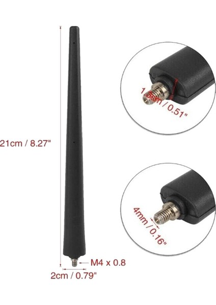 Kısa Anten Anten Direk Tipi 21 cm Tabanlı Radyo Antenleri 50540987 51910790 52019353 Fiat 500 2012-2023 Için (Yurt Dışından)