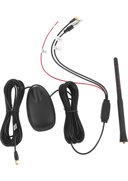 Anten Araba Araba Anteni Dab+Gps+Fm Anteni Aktif Güçlendirilmiş Çatı Montajı Su Geçirmez Toz Geçirmez Evrensel Oto Aksesuarları (Yurt Dışından)