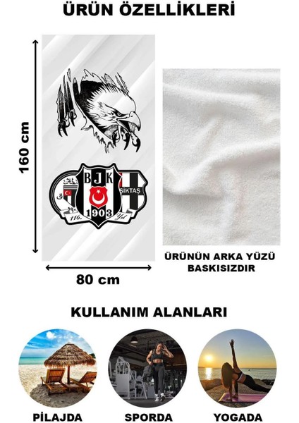 Beşiktaş - Deniz Havuz Plaj Havlusu Peştemal 160X80CM Pamuklu Kumaş modelleri
