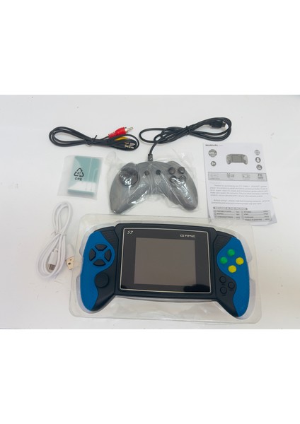 S7 600+ Retro Oyunlu Tv Bağlanabilir Oyun Konsolu 2 Kol Oynanabilir El Atarisi Amoled 4.3 Ekranlı 1020 Mah Batarya ile Oyun Konsolu Atari