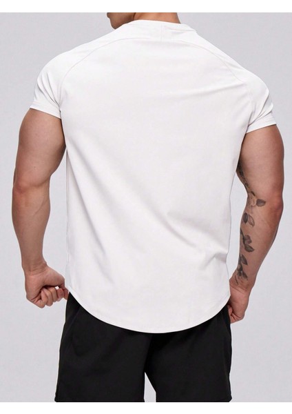 Erkek Spor Tişört Running Sports Gym Reglan Oval Kesim Penye T-Shirt Ovalt-Shirt fiyatları