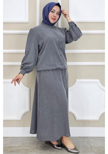 Kadın Taş Detaylı Tesettür Takım