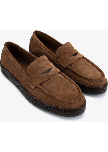 Erkek Hakiki Deri Tütün Süet Loafer Ayakkabı 537 3710 Erk Ayk Y25 Tutun Suet fiyatları