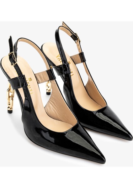 Kadın Siyah Rugan Topuklu Ayakkabı 594 6099 Bn Ayk Y15 Sıyah Rgn fiyatları