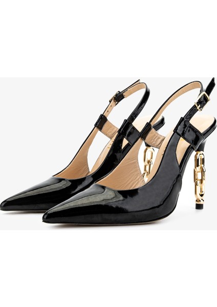 Kadın Siyah Rugan Topuklu Ayakkabı 594 6099 Bn Ayk Y15 Sıyah Rgn fırsatları