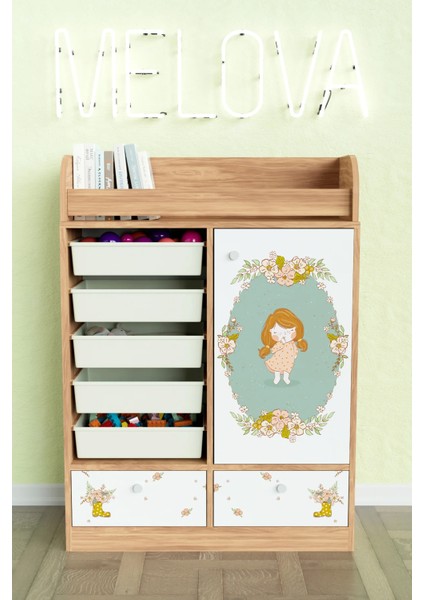 Adorable Design "melova" 5 Sepetli 2 Çekmeceli Çok Amaçlı Oyuncak Dolabı fiyatları