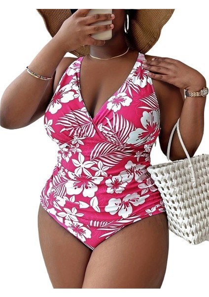 Yaz Mayo Büyük Boy Baskılı Stil Kadın Yüksek Bel Iki Parçalı Mayo Kadın Boyutu: 3xl (Yurt Dışından) fiyatları