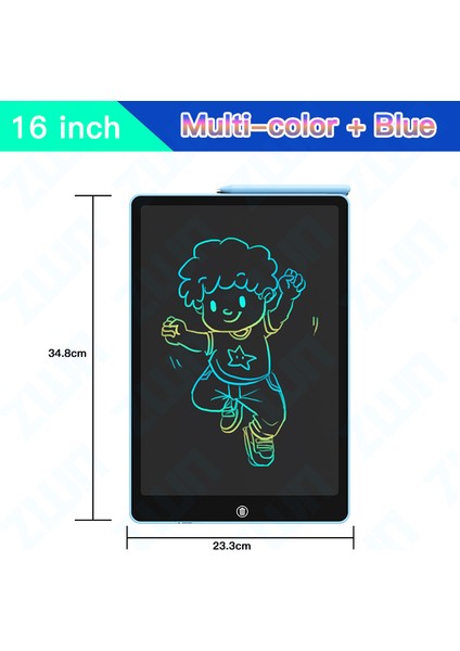 Hengshan 16 Inç LCD Çizim Tahtası Yazma Tableti Rakam Sihirli Tahta Sanat Boyama Aracı Çocuk Oyuncakları Beyin Oyunu (Yurt Dışından)