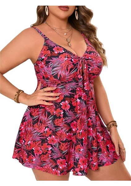 Kadınlar Için Yazlık Büyük Beden Mayo, Baskılı Derin V Etekli Mayo Takımı Beden: 0xl (Yurt Dışından) fiyatları