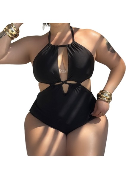 Yaz Yeni Büyük Boy Mayo Kadın Push-Up Mayo Tek Parça Bikini Mayo Plaj Mayo Boyutu: 2xl Göğüs 117CM (Yurt Dışından)