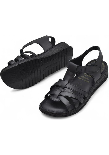 8152 Tam Ortopedik Hakiki Deri Kadın Sandalet Deri Sandalet Ivazn fırsatları