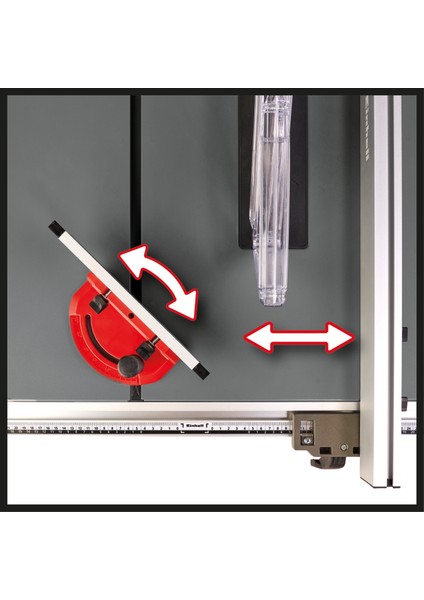 Tezgah Testere TC-TS 254 ECO (2050 W, 80 mm kesme yüksekliği, Ø 254 mm testere bıçağı, paralel cetvel, açılı cetvel, talaş emiş bağlantısı, itme çubuğu) - 4340505