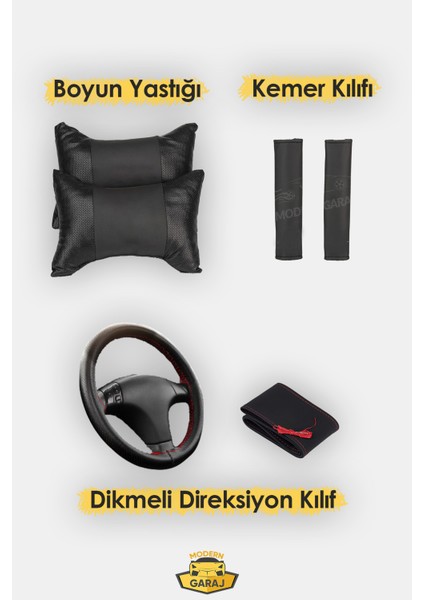 Suzuki Maruti, Swift Uyumlu – Gofraj Desenli Spor Oto Koltuk Kılıfı Seti (Konfor Set Dahil)