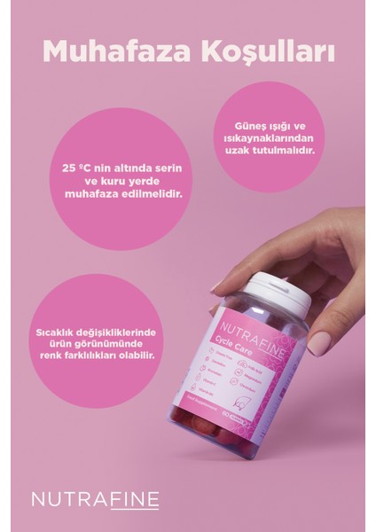 Cycle Care Gummy, Kadınlar İçin Özel Formül Çiğnenebilir Vitamin
